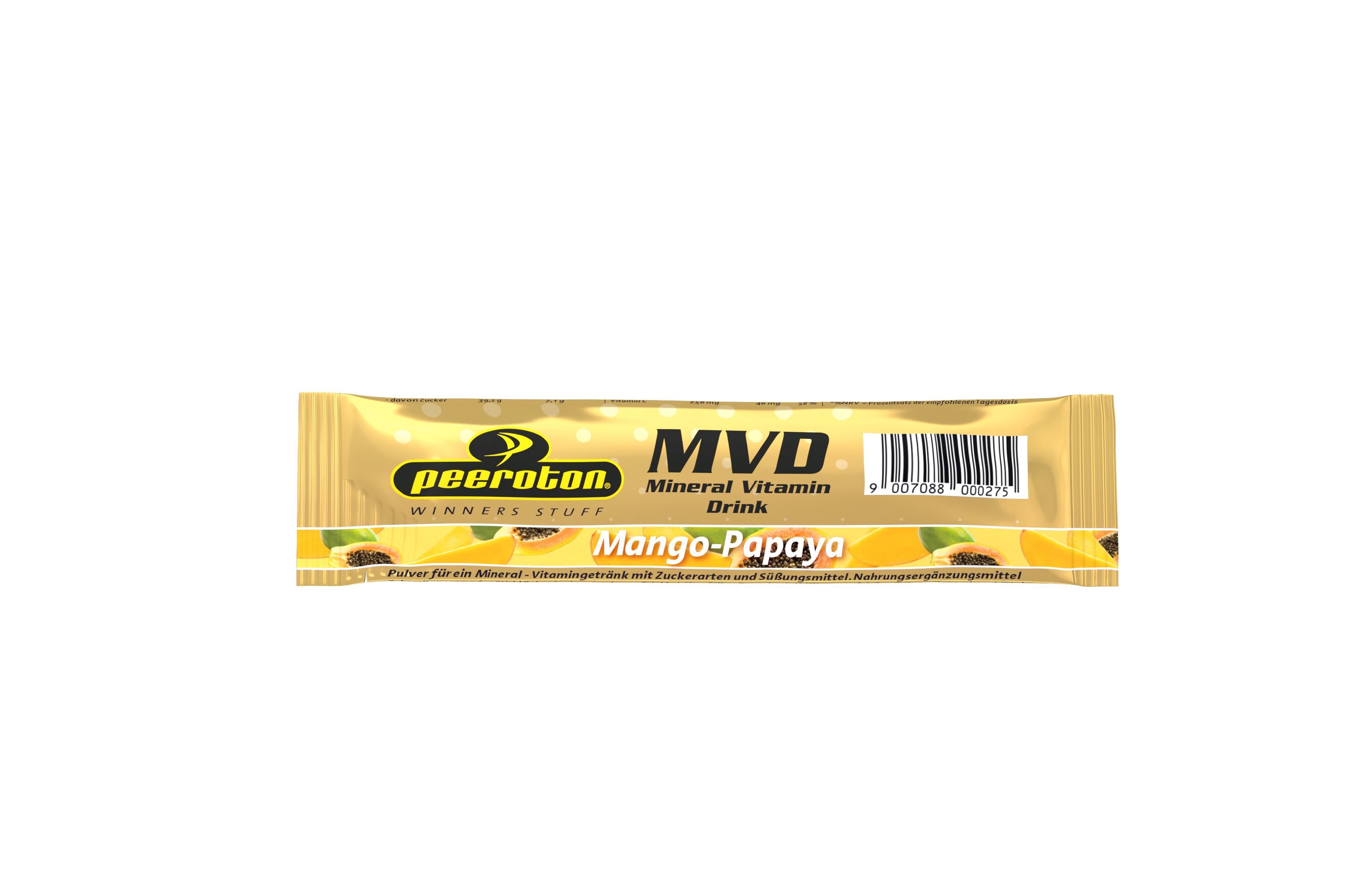 6 x 10 Sticks (je 4,5 Gramm) Peeroton MVD Mineral Vitamin Drink Mango-Papaya MHD 31.12.2023