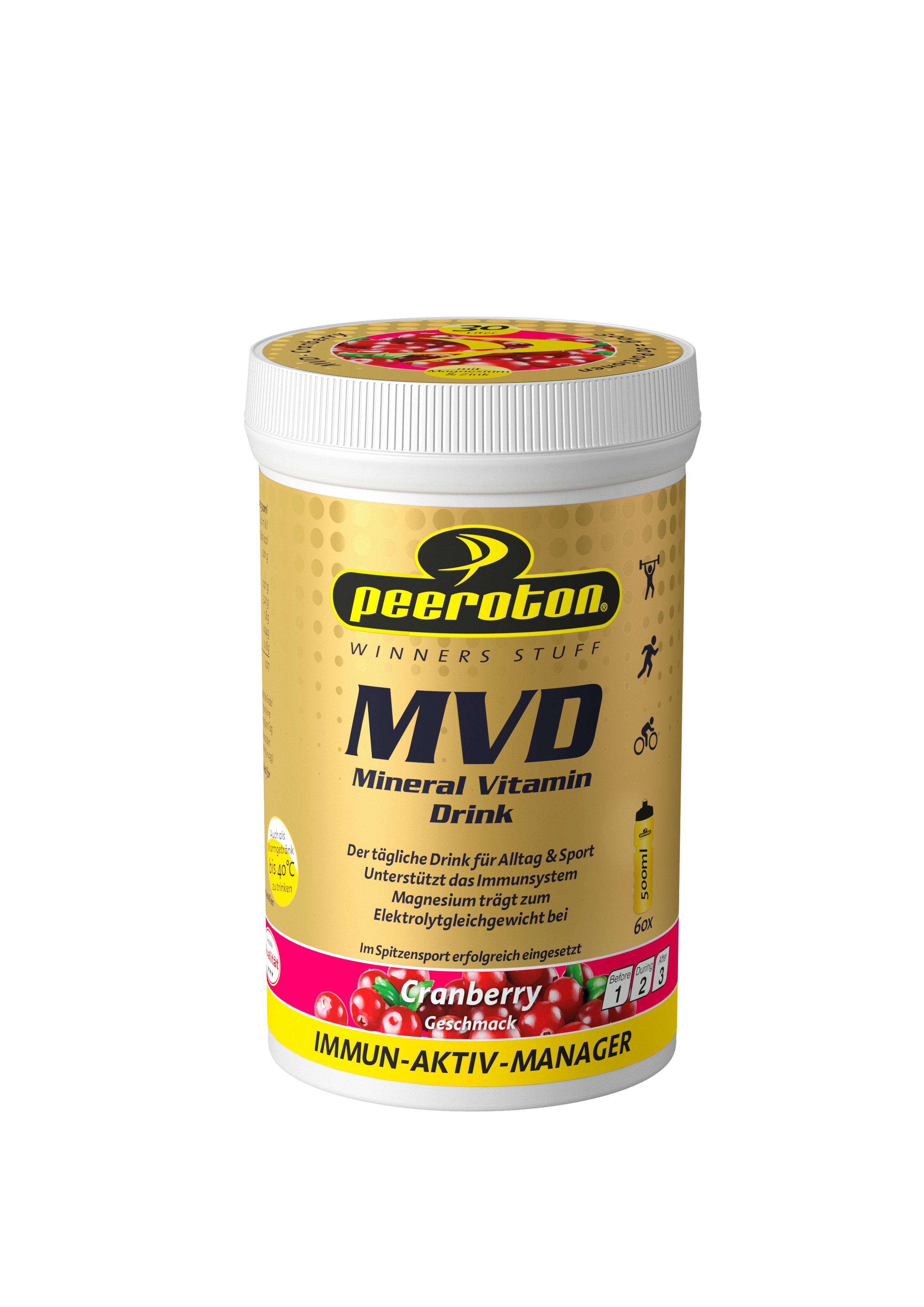 Peeroton MVD Mineral Vitamin Drink Cranberry MHD 01.08.2024