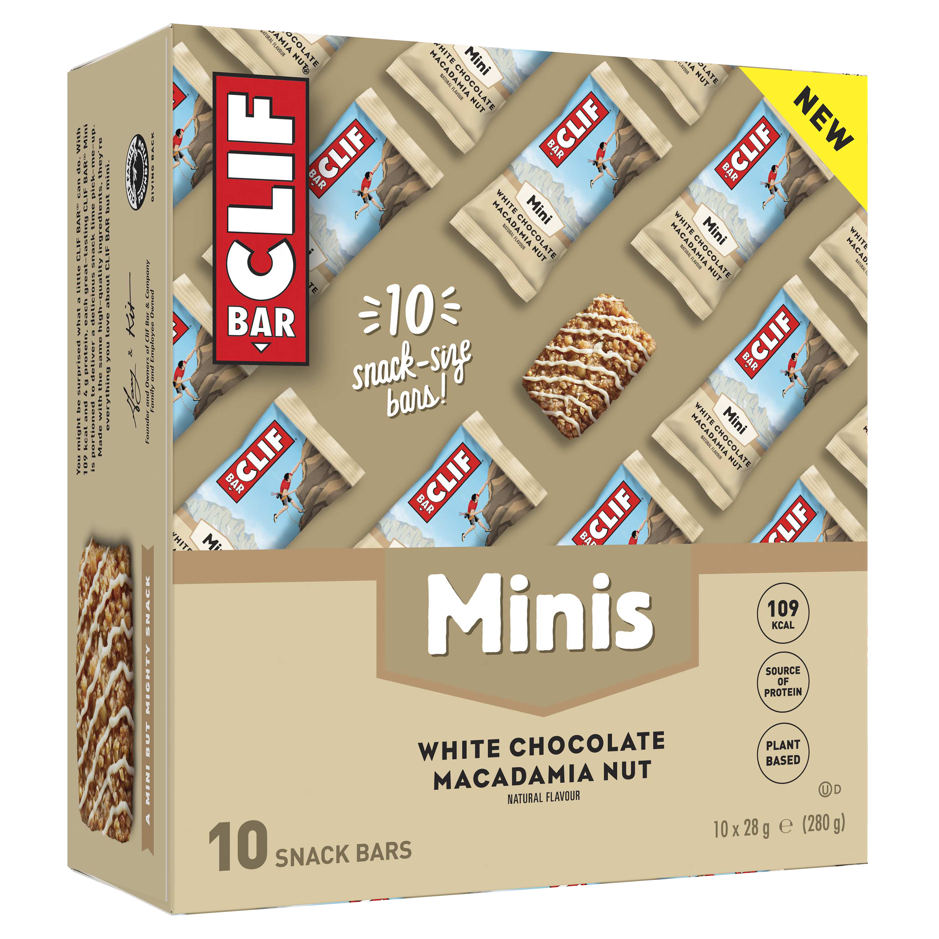 CLIF Bar Mini Energieriegel MHD 15.09.2024 White Chocolate Macadamia Nut 10 x 28 Gramm